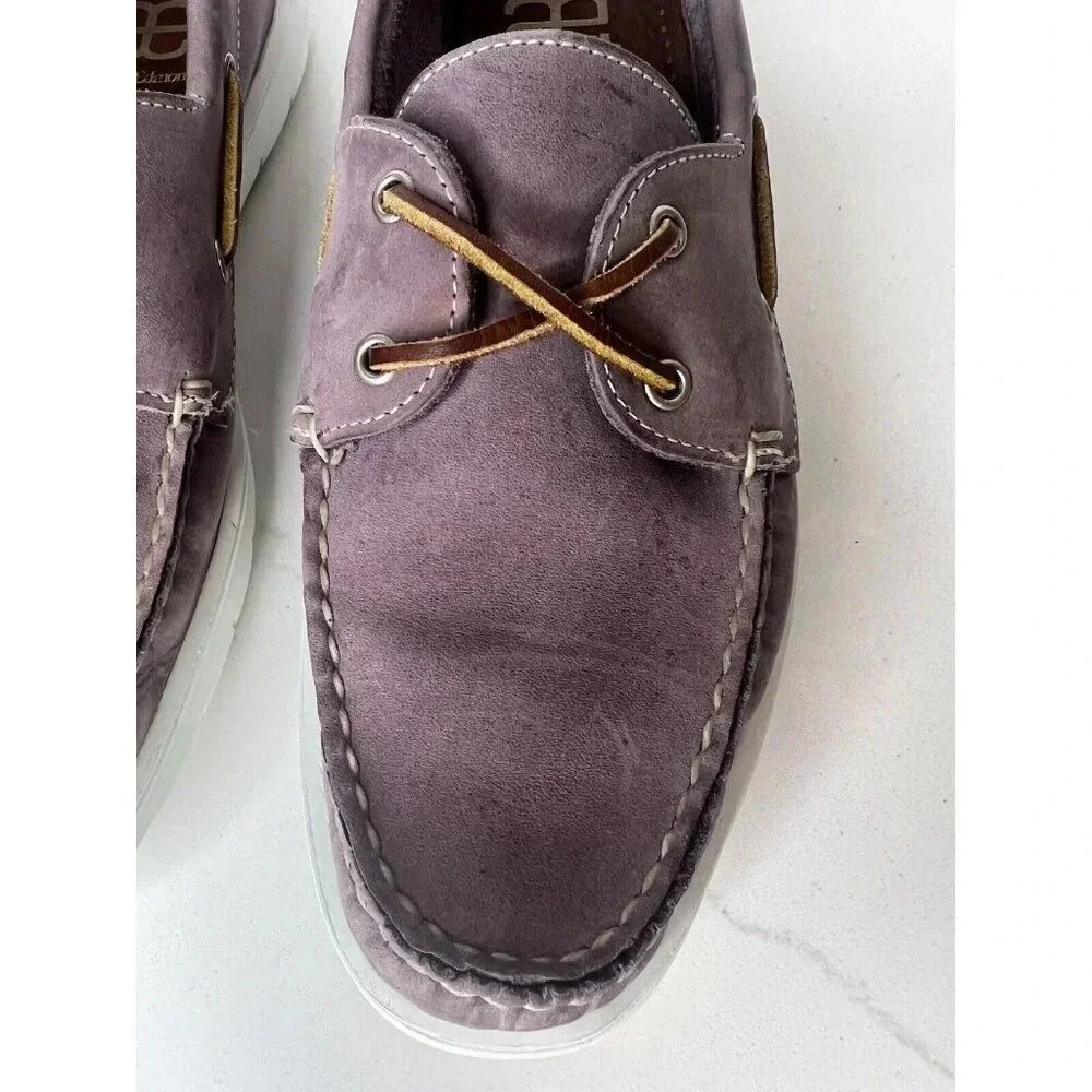 Allen Edmonds AE Lake Mendota Boat Shoes Plum Size 9 E Loafers Comfy